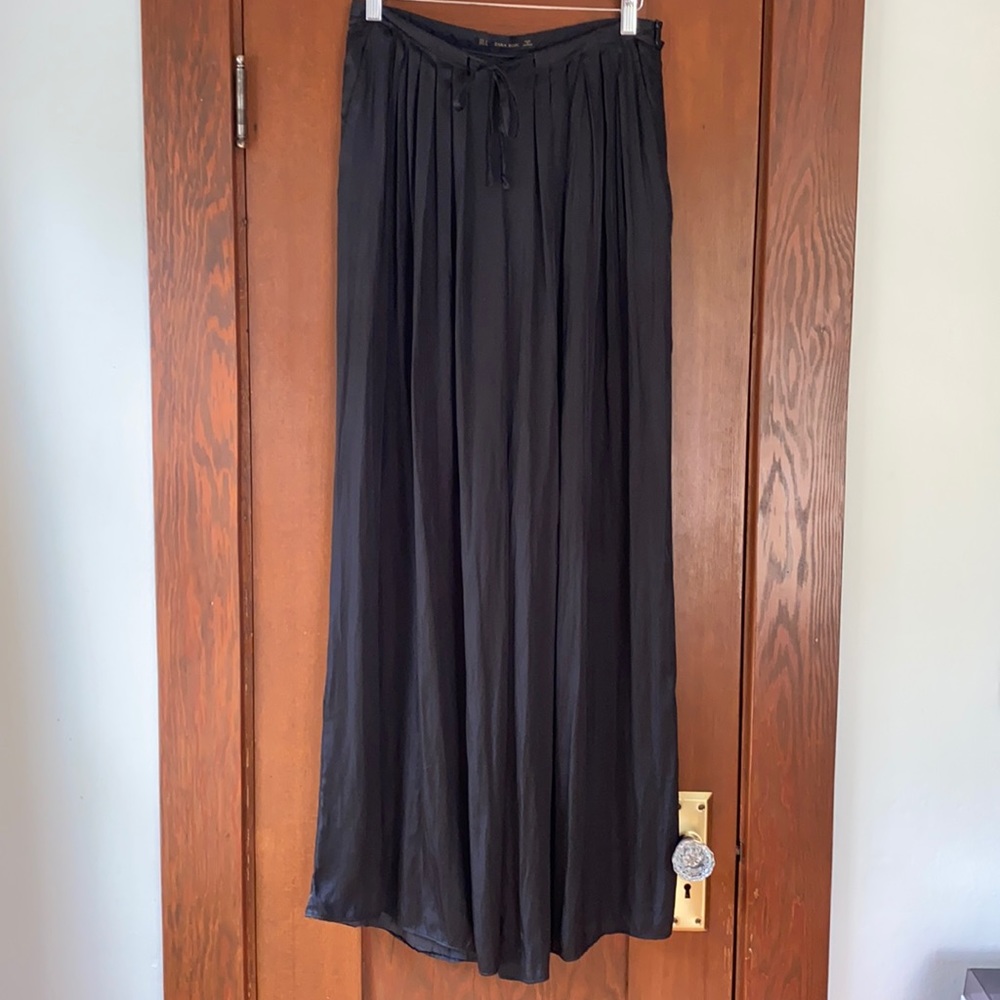 Zara Wide Satin Pants